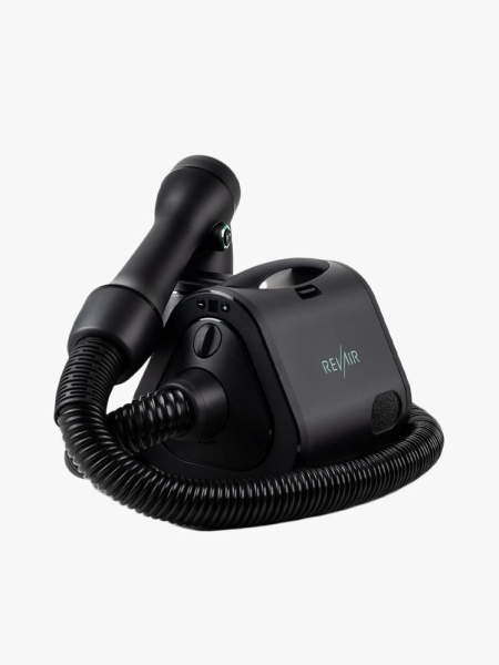 RevAir Reverse‑Air Hair Dryer in branded component on a light gray background