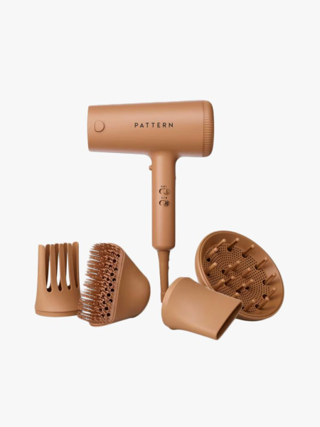 Pattern Blow Dryer in branded components on a light gray background